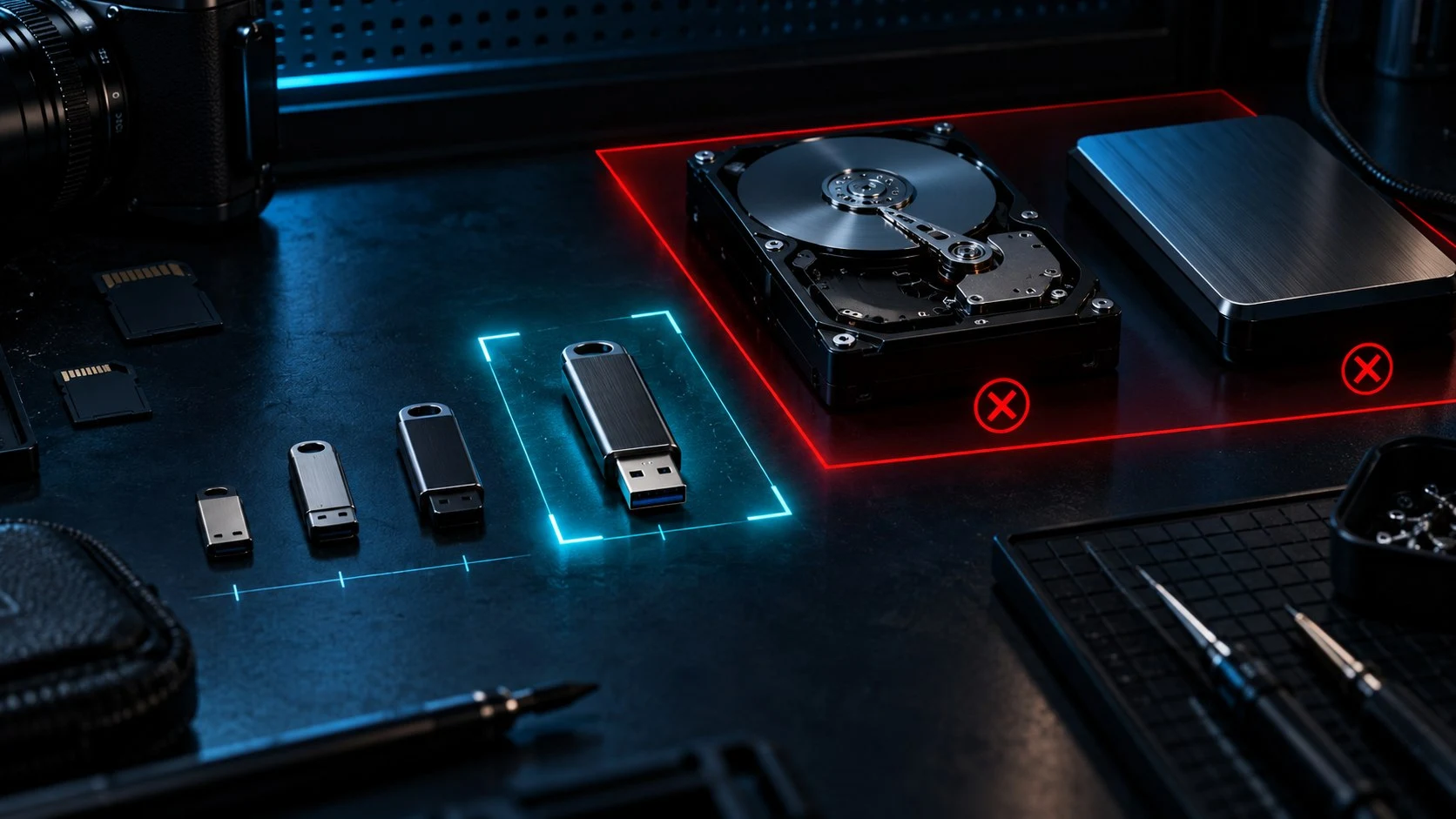 USB Builder illustration of deliberate device selection